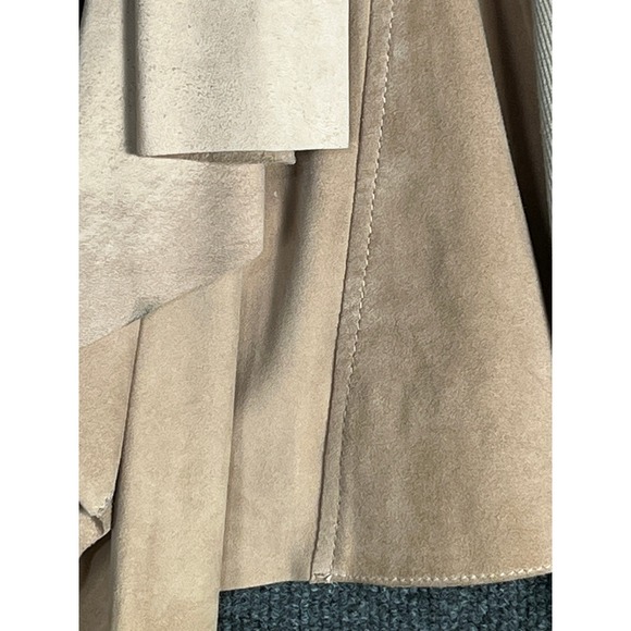 Muubaa Blush Pink Lamb Leather Draped Waterfall Jacket US Size 8 M01115R - Picture 5 of 13